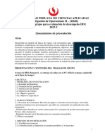 II286 - Lineamientos de Presentación de DD1 2023 2