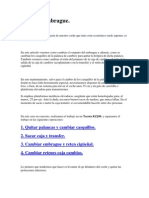 Cambio Embrague.1. Quitar Palancas y Cambiar Casquillos. 2. Sacar Caja y Transfer. 3. Cambiar Embrague y Reten Cigüeñal. 4. Cambiar Retenes Caja Cambios.