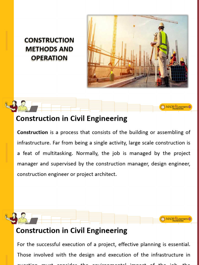 Construction Methods in Civil Engineering | PDF | Concrete | Infrastructure