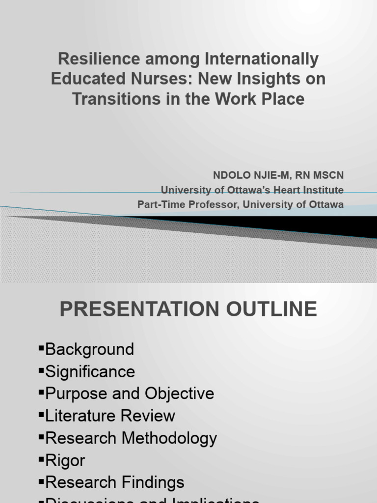 Resilience in Internationally Educated Nurses | PDF | Nursing ...