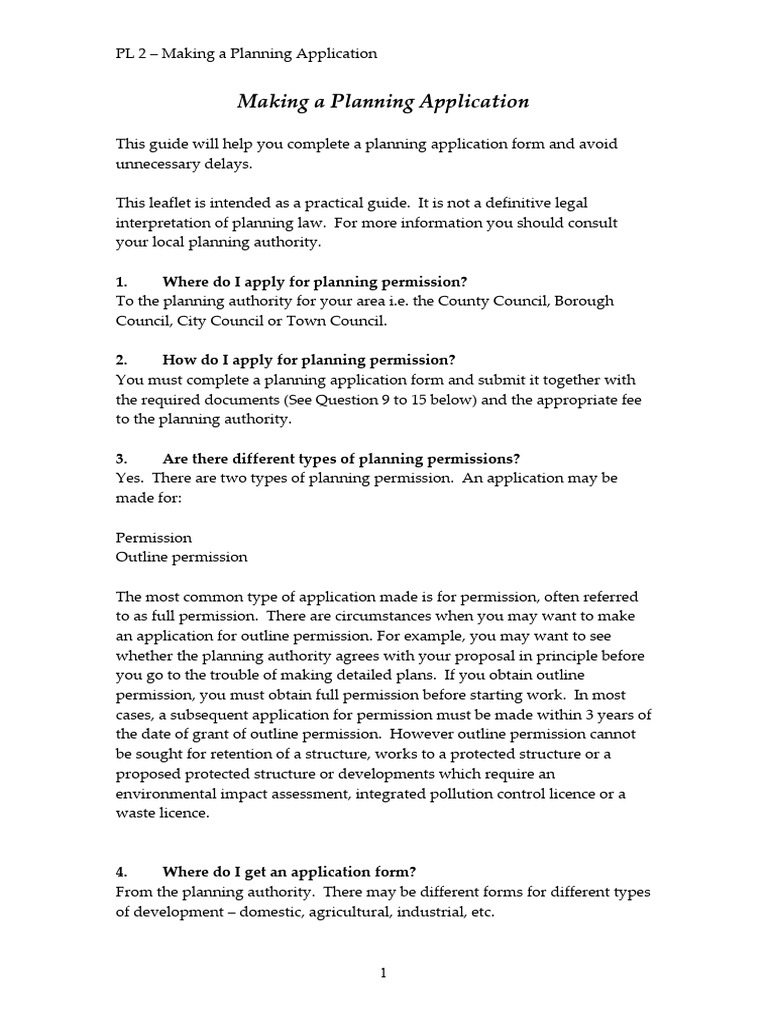 Guide To Making A Planning Application | PDF | Sewage Treatment | Map