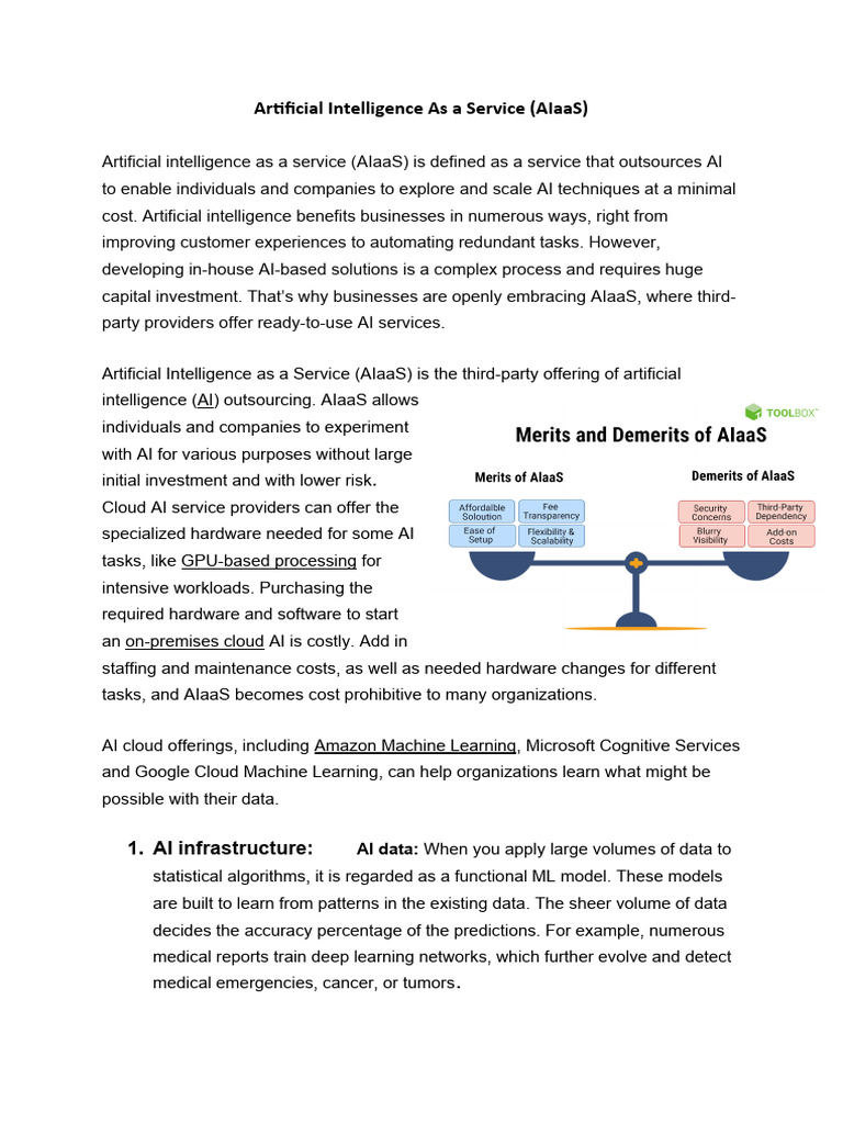 Artificial Intelligence As A Service | PDF | Artificial Intelligence ...