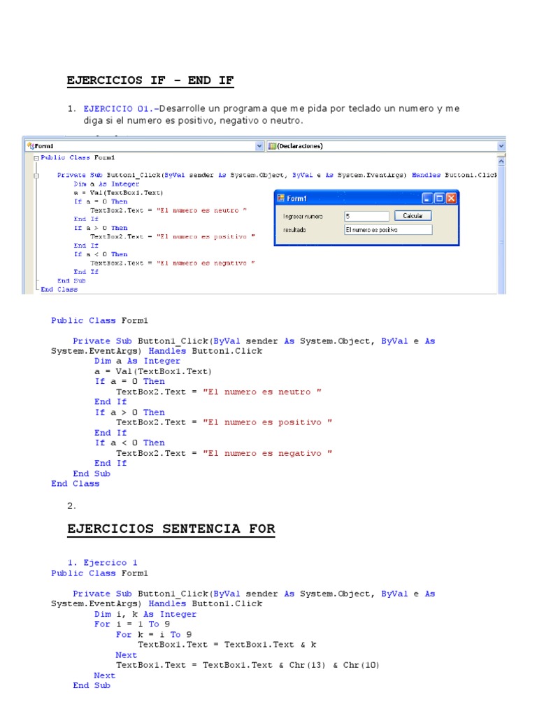 Ejercicios Visual Studio | PDF