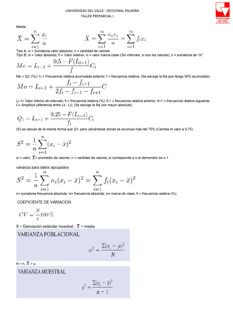 FORMULAS | PDF