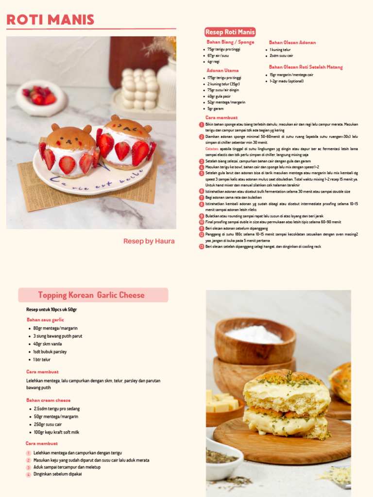 Resep Roti Manis dan Olesan Kreatif | PDF