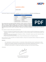 Carta de Preaceptación Del Crédito