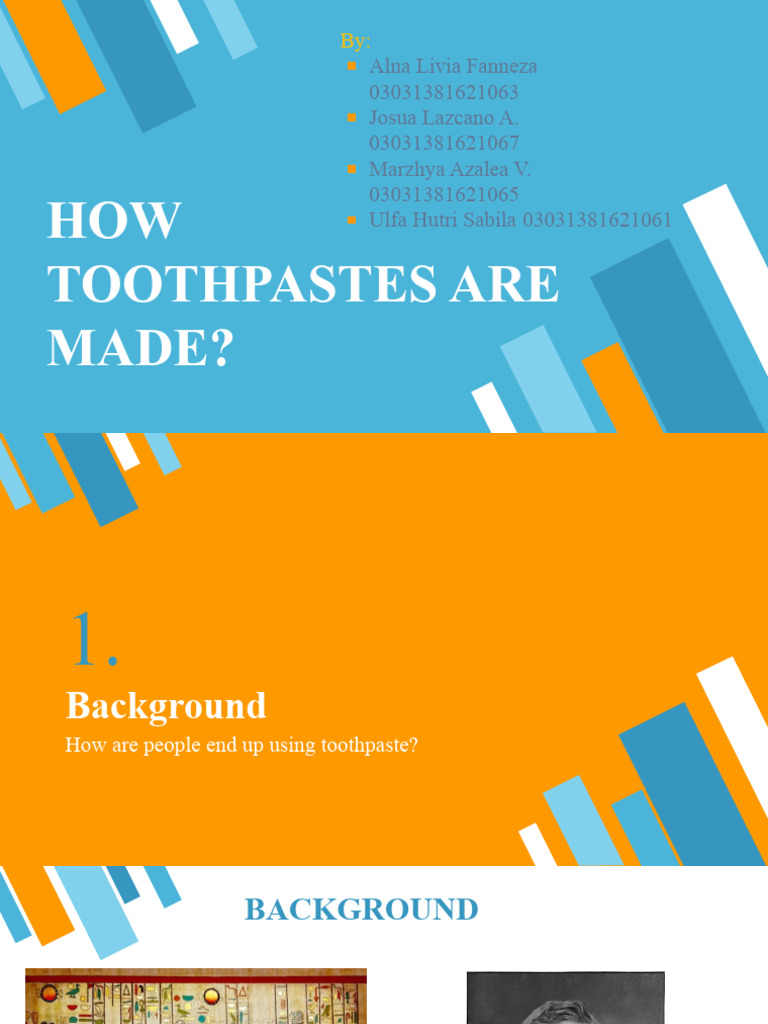Manufacturing Process of Toothpaste | PDF