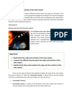 Lesson 1 - Origin and Evolution of The Solar System