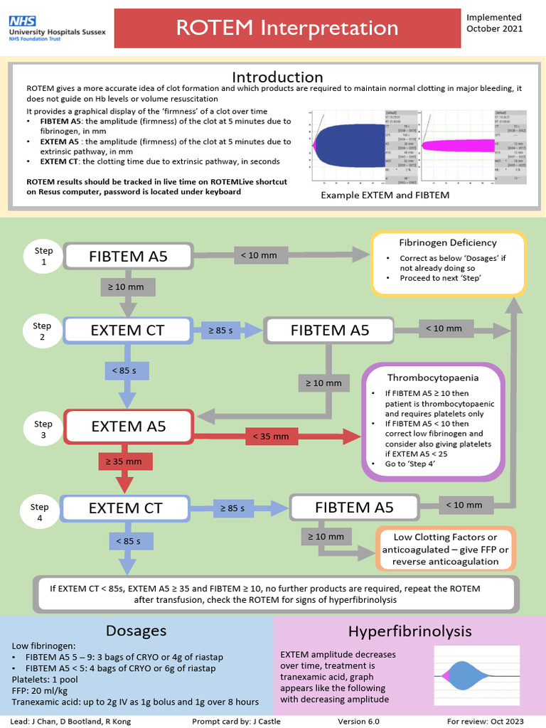 ROTEM Interpretation | Download Free PDF | Coagulation | Blood