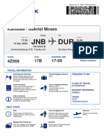 Durban Boarding Pass