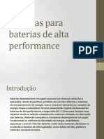 Matérias Para Baterias de Alta Performance