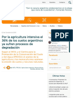 A - El 36% de Los Suelos Argentinos Ya Sufren Procesos de Degradación