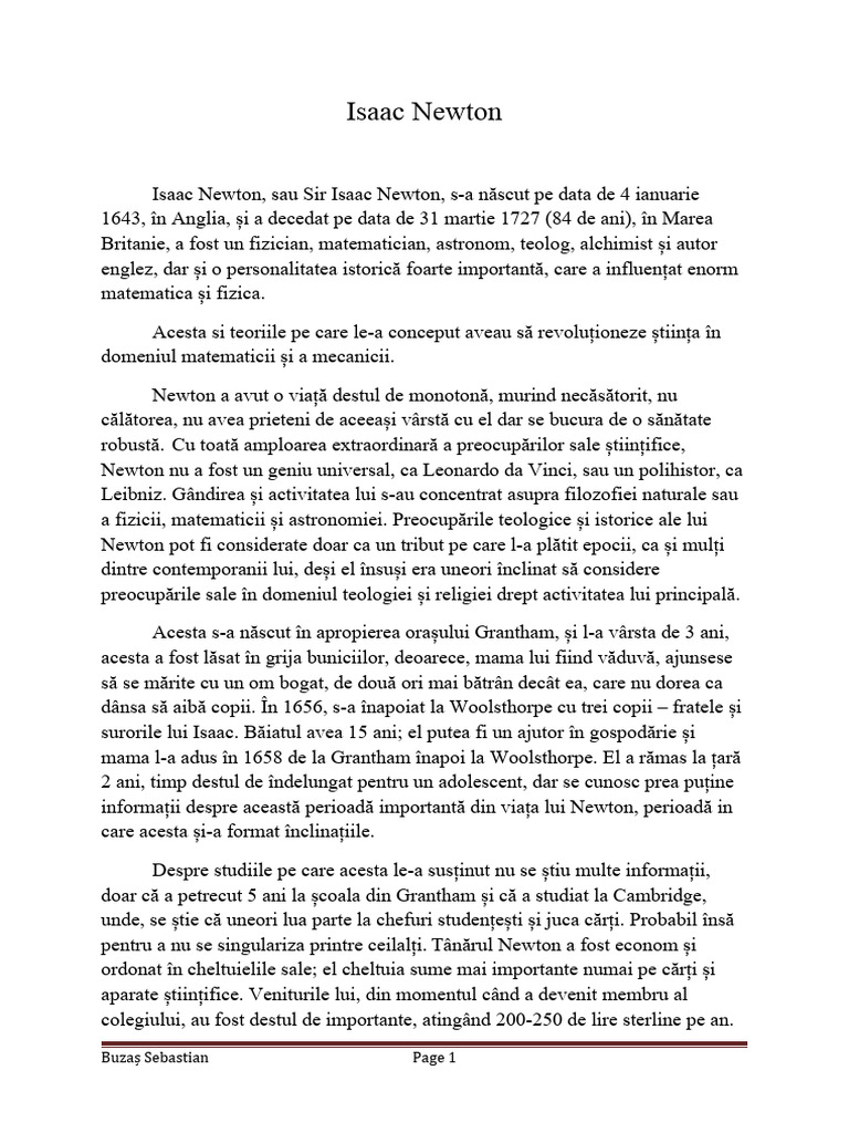 Isaac Newton | PDF