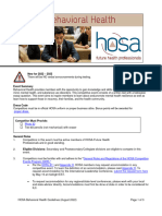 HOSA Behavioral Health Guidelines (2022)
