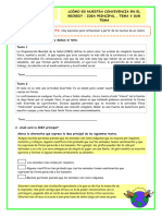 Ficha-Juev-Pl-¿Cómo Es Nuestra Convivencia en El Recreo Idea Principal Tema y Sub Tema..