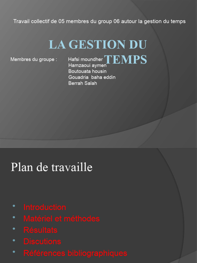 Gestion du Temps : Méthodes et Avantages | PDF | Gestion du temps ...