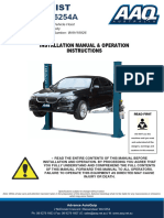 AutoLift AL-6254A Installation Manual