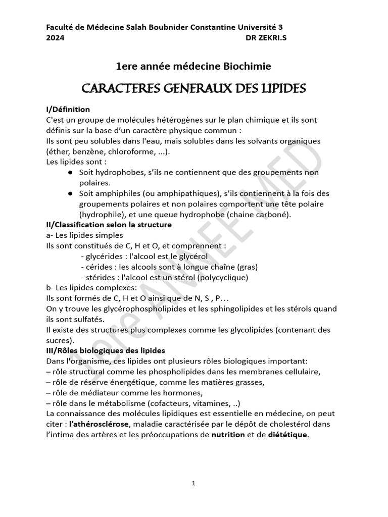Structure et Nomenclature des Acides Gras PDF Lipide Acide gras — free download
