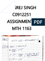 Assignment 1 Maths