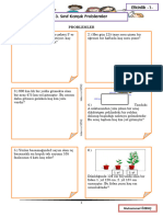 Sınıf Karışık Problemler Etkinlik - 1-Matematik