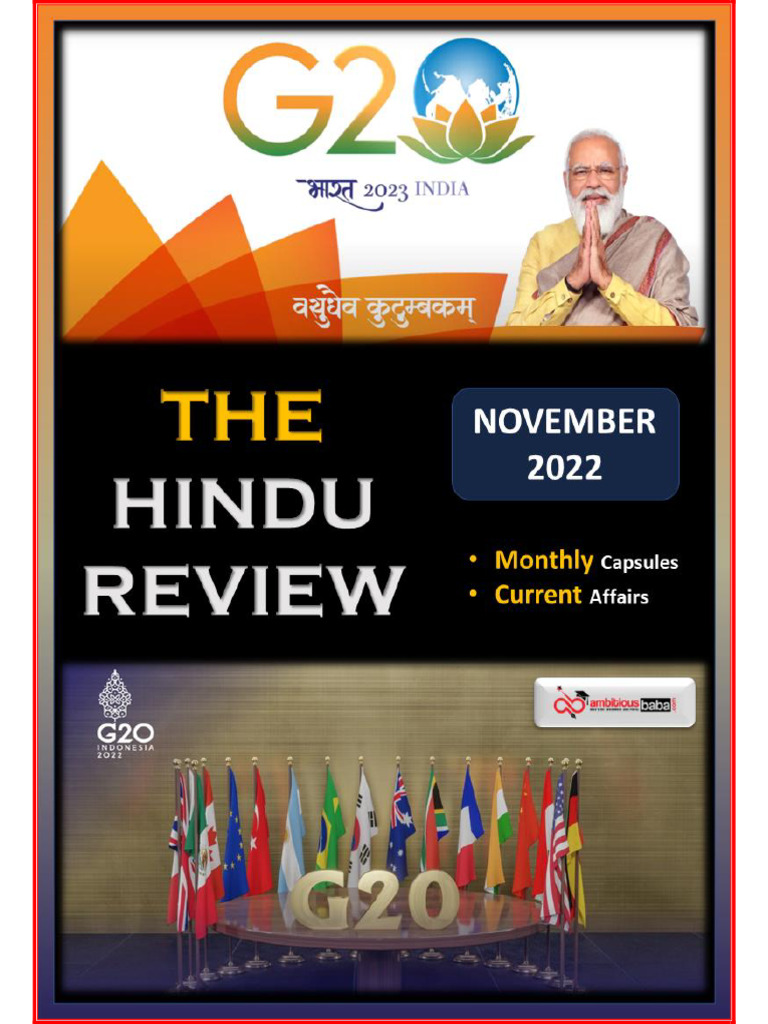 The hindu review november 2022 by ambitious baba pdf economy of