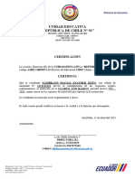 Formato de Certificado de Matrícula