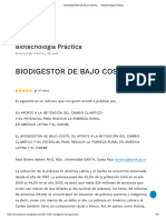 Biodigestor de Bajo Costo Biotecnologia