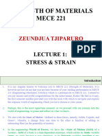 Lecture 1 (Stress and Strain)