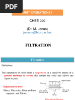 CHEE220 - Lecture Filtration