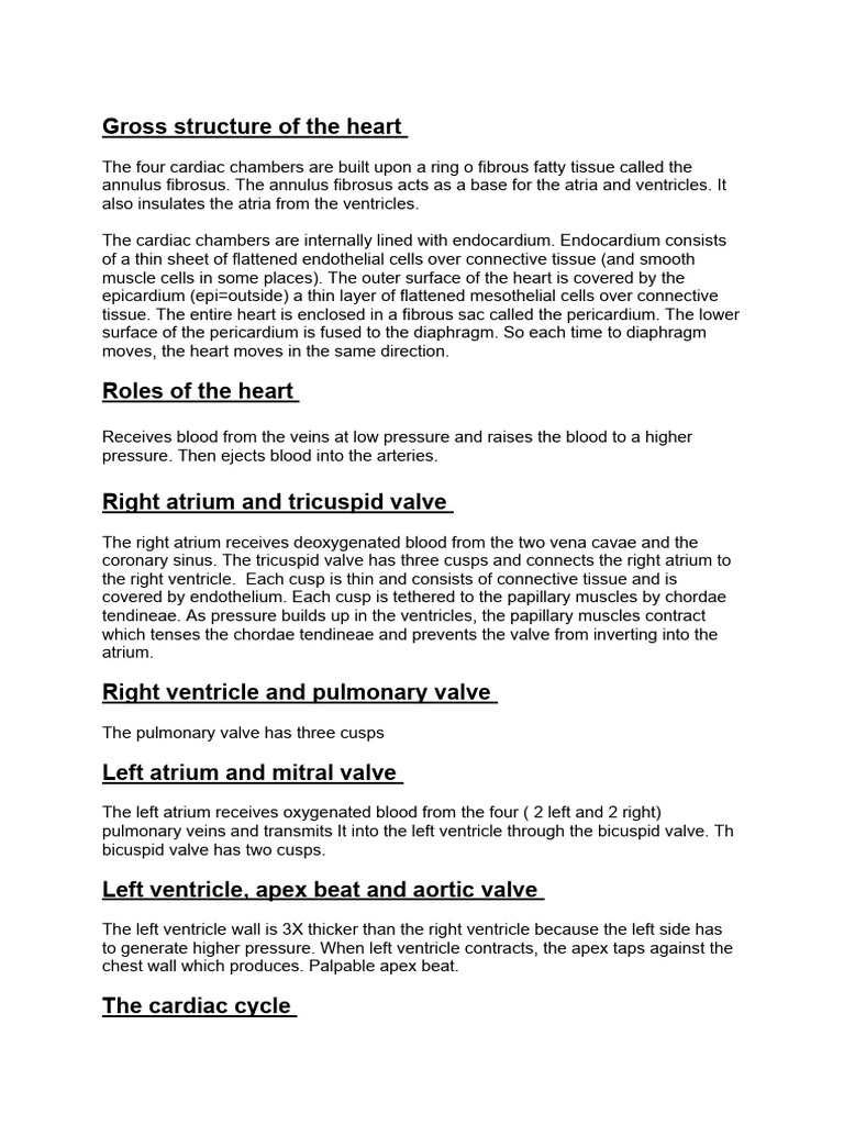 THE CARDIAC CYCLE intelligence overview