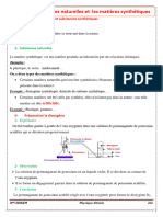 Les Substances Naturelles Et Synthetiques Resume de Cours 1