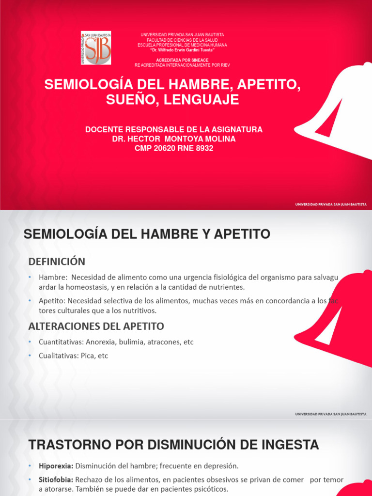 Trastornos de Hambre, Sueño y Lenguaje | PDF | Anorexia nerviosa ...