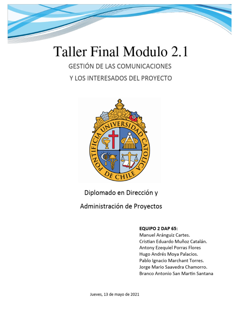 E2- Taller Final Gestion de las Cominicaciones y los Interesados del ...