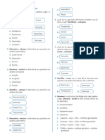 Gramática: Palabra: Lexema y Morfema 1. A. B. C. D. E. F. G. H. I. 2. A. B. C. D. 3. A. B. C. D. 4. C. D. 6. A. B. C. D. 7