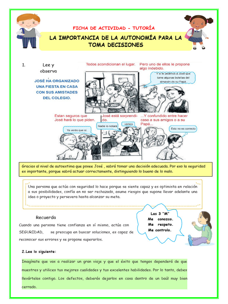 Autonomía y Toma de Decisiones | PDF | Autoestima | Psicología Social