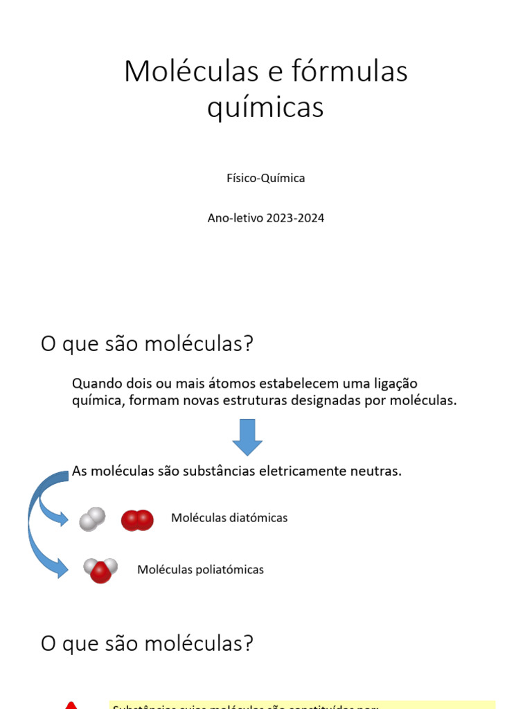 Compreendendo Moléculas e Fórmulas Químicas | PDF | Moléculas | Química