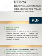 Requerimientos Administrativos: NORMA G-050