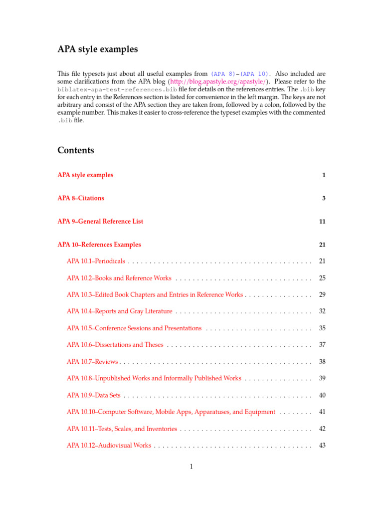 APA Style Citation Examples Guide | PDF | Apa Style | Citation