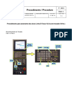 Procedimento Zeramento Dos Eixos - Linha D Fanuc V2.0 - Com 30 Ferramentas