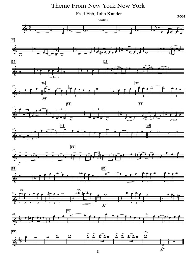 Violin 1 new york pdf