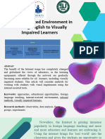 Internet-Assisted Environment in Teaching English To Visually Impaired Learners