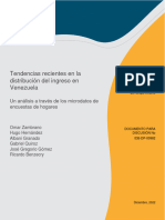 Tendencias Recientes en La Distribucion Del Ingreso en Venezuela Un Analisis A Traves de Los Microdatos de Encuestas de Hogares