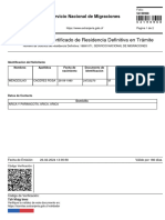 Extranjeria Ampliacion de Certificado de Residencia Definitiva en Tramite 54190968