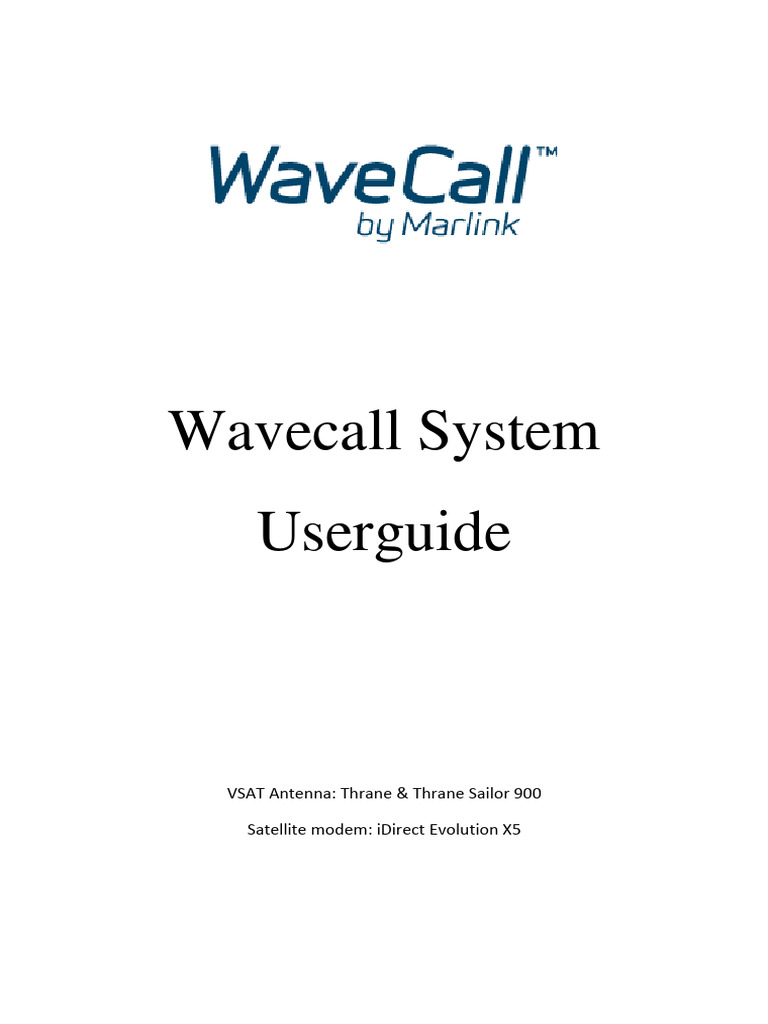 Wavecall System User Guide | PDF | Modem | Menu (Computing)