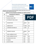 LISTA DE MATERIAL DE LIMPEZA DISPONÍVEL NO ALMOXARIFADO MARÇO.2024 - Documentos Google