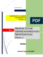 Proyecto Emprendimiento Profesional - Fase 1