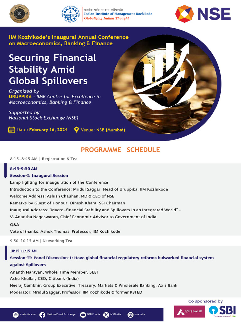 Programme Schedule IIIMKNSE Conference PDF Reserve Bank Of India