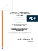 ENSAYO REFLEXIVO Estrategias para el aprendizaje significativo II