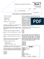 LISTA - Equação Do 1º Grau