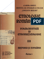03 01 Etnologie Romaneasca Folcloristica Si Etnomuzicologie III Partea 1 2011
